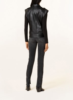STUDIO AR Leather vest SHIRLEY, Color: BLACK (Image 1)