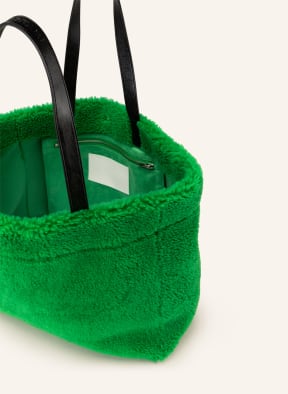 STAND STUDIO Shopper made of teddy, Color: GREEN (Image 1)