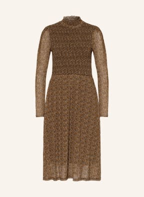 FREEQUENT Mesh dress FQCINE, Color: BLACK/ DARK ORANGE/ OLIVE (Image 1)