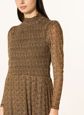 FREEQUENT Mesh dress FQCINE, Color: BLACK/ DARK ORANGE/ OLIVE (Image 1)