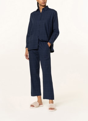 Marc O'Polo Lounge pants in flannel, Color: DARK BLUE/ BLACK (Image 1)