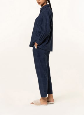 Marc O'Polo Lounge pants in flannel, Color: DARK BLUE/ BLACK (Image 1)