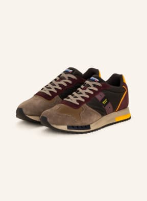 Blauer Sneaker QUEEN, Farbe: HELLBRAUN/ DUNKELBRAUN/ DUNKELROT (Bild 1)