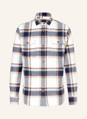 COLOURS & SONS Overshirt, Color: WHITE/ BLUE (Image 1)