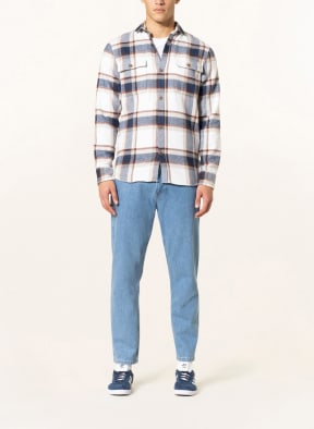 COLOURS & SONS Overshirt, Color: WHITE/ BLUE (Image 1)