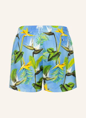 BOSS Badeshorts PIRANHA, Farbe: HELLBLAU/ GRÜN/ DUNKELGELB (Bild 1)