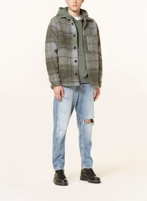 TRUE RELIGION Overshirt, Color: OLIVE/ LIGHT GRAY (Image 1)
