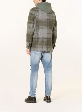 TRUE RELIGION Overshirt, Color: OLIVE/ LIGHT GRAY (Image 1)