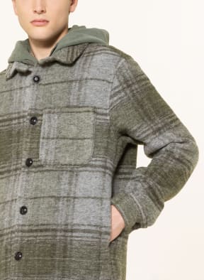 TRUE RELIGION Overshirt, Color: OLIVE/ LIGHT GRAY (Image 1)