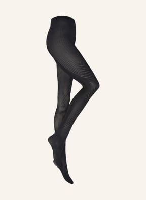 Wolford Feinstrumpfhose BODYLINE GEOMETRIC, Farbe: SCHWARZ (Bild 1)