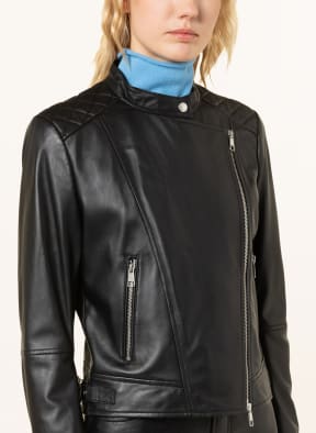 BOSS Lederjacke SAKINA, Farbe: SCHWARZ (Bild 1)