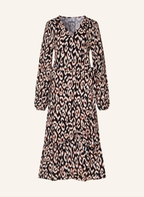DESOTO Wrap dress KADA, Color: BLACK/ LIGHT BROWN/ BROWN (Image 1)