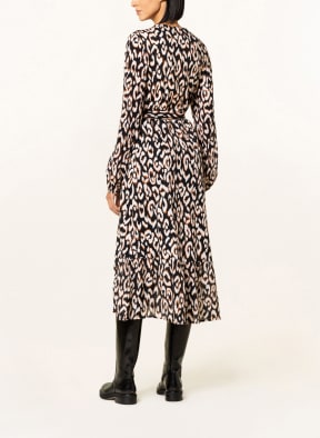 DESOTO Wrap dress KADA, Color: BLACK/ LIGHT BROWN/ BROWN (Image 1)