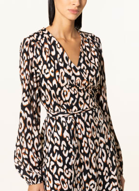 DESOTO Wrap dress KADA, Color: BLACK/ LIGHT BROWN/ BROWN (Image 1)