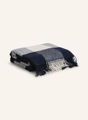 GANT HOME Throw with alpaca , Color: DARK BLUE/ CREAM (Image 1)