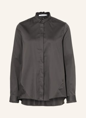Soluzione Hemdbluse mit Rüschen, Farbe: DUNKELGRAU (Bild 1)