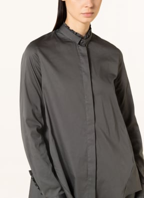 Soluzione Hemdbluse mit Rüschen, Farbe: DUNKELGRAU (Bild 1)