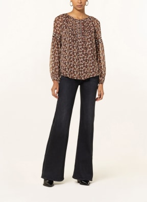 Pepe Jeans Blouse NEVA with decorative gems, Color: DARK BROWN/ DARK RED/ DARK YELLOW (Image 1)