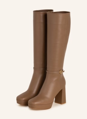 Gianvito Rossi Stiefel, Farbe: CAMEL (Bild 1)