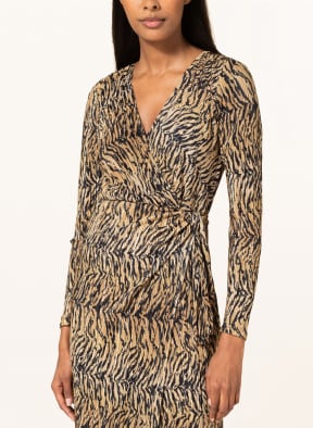 EDITED Wrap dress MICHELLE, Color: BLACK/ BEIGE (Image 1)