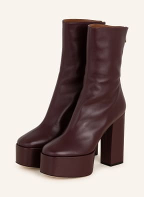 PARIS TEXAS Platform ankle boots LEXY, Color: DARK RED (Image 1)