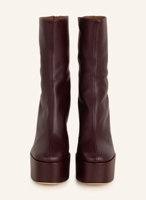 PARIS TEXAS Platform ankle boots LEXY, Color: DARK RED (Image 1)