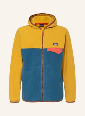 patagonia Fleecejacke MICRO D™ SNAP-T®, Farbe: DUNKELGELB/ PETROL (Bild 1)