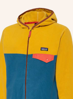 patagonia Fleecejacke MICRO D™ SNAP-T®, Farbe: DUNKELGELB/ PETROL (Bild 1)