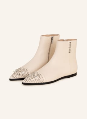 AGL Stiefeletten REI SONIC mit Nieten und Schmucksteinen , Farbe: CREME/ SILBER (Bild 1)