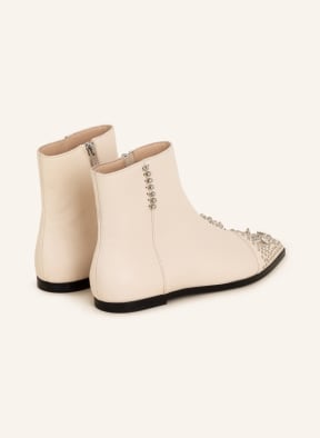 AGL Stiefeletten REI SONIC mit Nieten und Schmucksteinen , Farbe: CREME/ SILBER (Bild 1)
