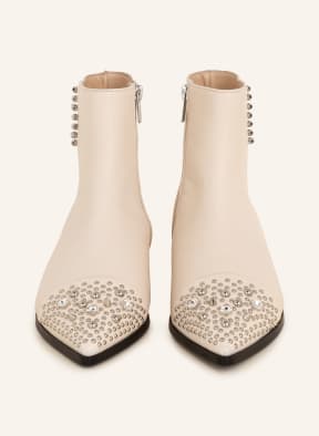 AGL Stiefeletten REI SONIC mit Nieten und Schmucksteinen , Farbe: CREME/ SILBER (Bild 1)