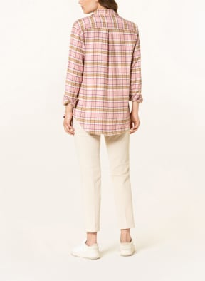 rossana diva Shirt blouse in flannel, Color: PINK/ COGNAC/ ECRU (Image 1)