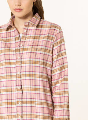 rossana diva Shirt blouse in flannel, Color: PINK/ COGNAC/ ECRU (Image 1)