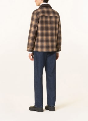 A.P.C. Overshirt EMILE, Color: BROWN/ BEIGE/ BLUE (Image 1)
