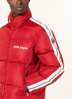 Palm Angels Daunenjacke mit Galonstreifen, Farbe: DUNKELROT (Bild 1)