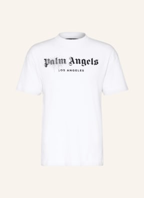 Palm Angels T-shirt with decorative gems, Color: WHITE/ BLACK (Image 1)