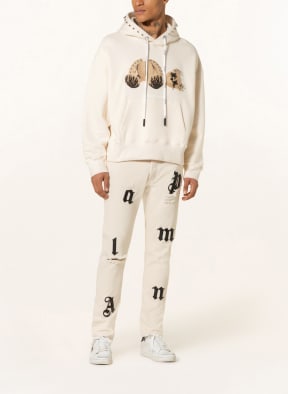 Palm Angels Oversized hoodie with rivets , Color: CREAM (Image 1)