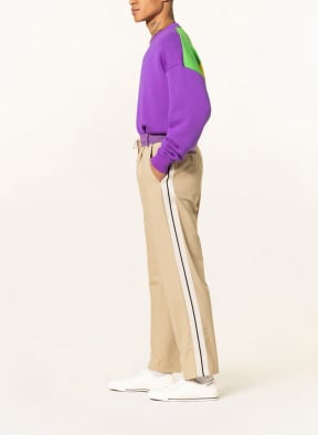 Palm Angels Chino mit Galonstreifen , Farbe: BEIGE/ LILA (Bild 1)