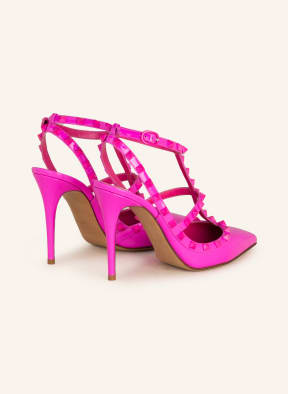 VALENTINO GARAVANI Pumps ROCKSTUD with rivets, Color: NEON PINK (Image 1)