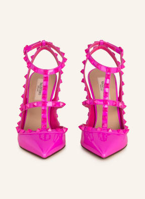 VALENTINO GARAVANI Pumps ROCKSTUD with rivets, Color: NEON PINK (Image 1)