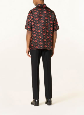 FENDI Short sleeve shirt comfort fit in silk , Color: BLACK/ RED (Image 1)