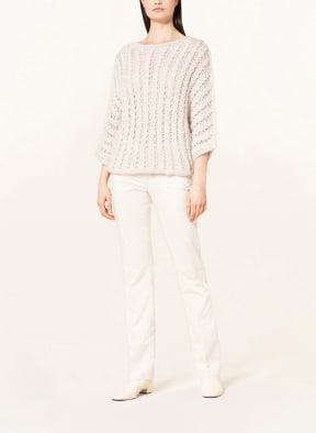 ANTONELLI firenze Sweater RAY with sequins and 3/4 sleeves, Color: WHITE (Image 1)