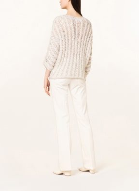 ANTONELLI firenze Sweater RAY with sequins and 3/4 sleeves, Color: WHITE (Image 1)