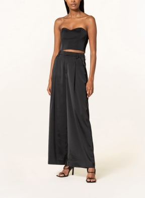 GESTUZ Wide leg trousers HARLOW, Color: BLACK (Image 1)