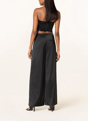 GESTUZ Wide leg trousers HARLOW, Color: BLACK (Image 1)