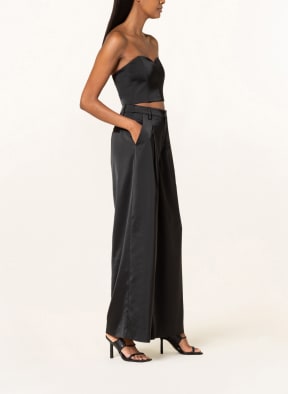 GESTUZ Wide leg trousers HARLOW, Color: BLACK (Image 1)