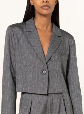 GESTUZ Cropped-Blazer ALINA, Farbe: GRAU/ WEISS (Bild 1)