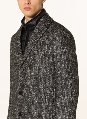 Fay 2-in-1 wool coat, Color: BLACK/ GRAY (Image 1)