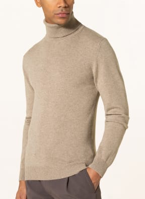 DANIELE FIESOLI Rollkragenpullover aus Cashmere, Farbe: TAUPE (Bild 1)