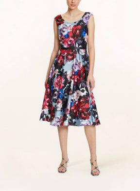 Vera Mont Dress, Color: BLUE GRAY/ LIGHT PURPLE/ RED (Image 1)